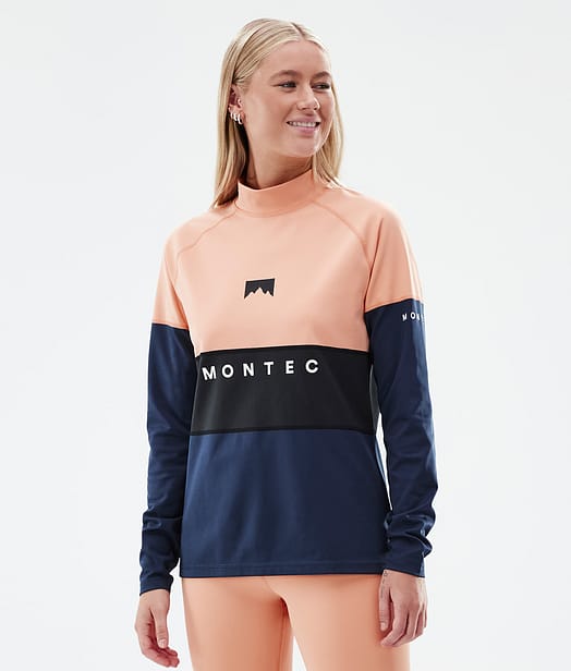 Montec Alpha W Funktionsshirt Damen Faded Peach/Black/Dark Blue