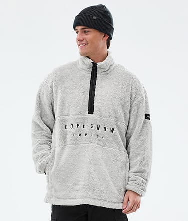 Dope Pile Fleecepullover Herren Light Grey Renewed