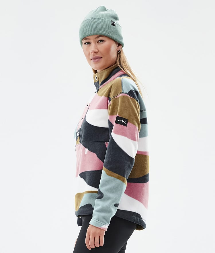 Dope Comfy W Fleecepullover Damen Shards Gold Muted Pink, Image 5 of 6
