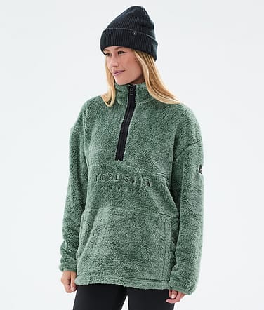 Dope Pile W Fleecepullover Damen Faded Green