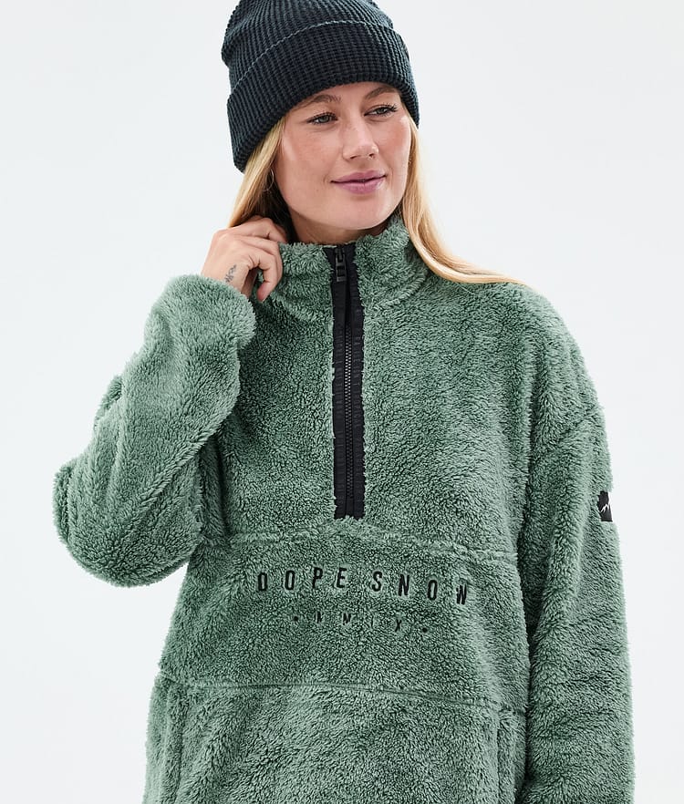 Dope Pile W Fleecepullover Damen Faded Green Renewed, Bild 2 von 7