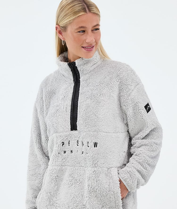 Dope Pile W Fleecepullover Damen Light Grey Renewed, Image 2 of 7