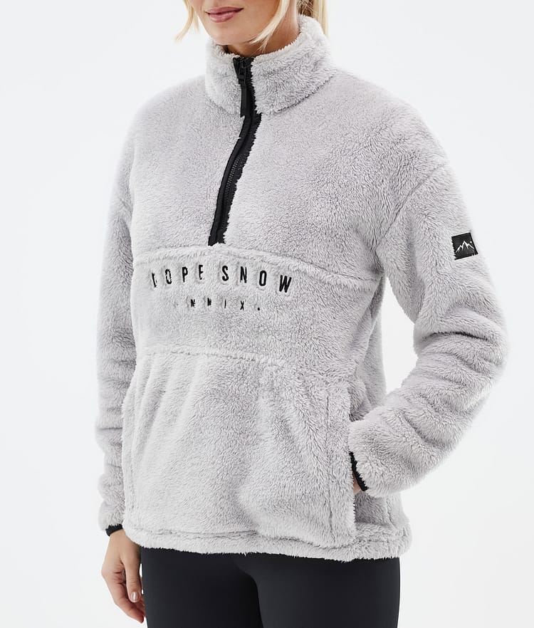 Dope Pile W Fleecepullover Damen Light Grey