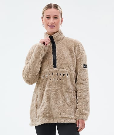 Dope Pile W Fleecepullover Damen Sand