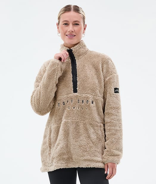 Dope Pile W Fleecepullover Damen Sand