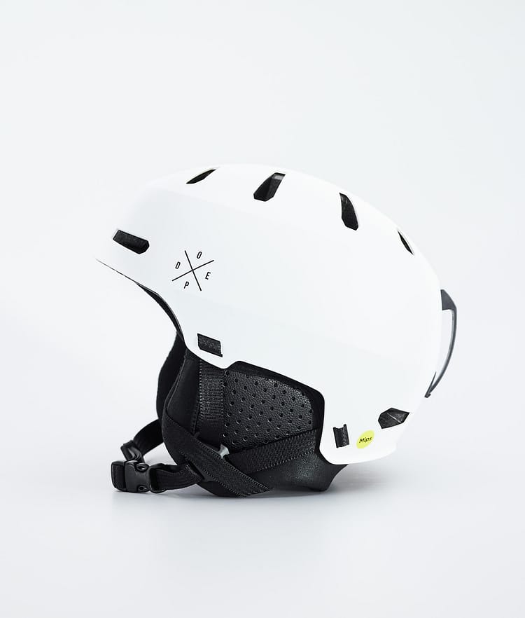 Dope Macon 2.0 MIPS Skihelm X-Up Matte White w/ Black