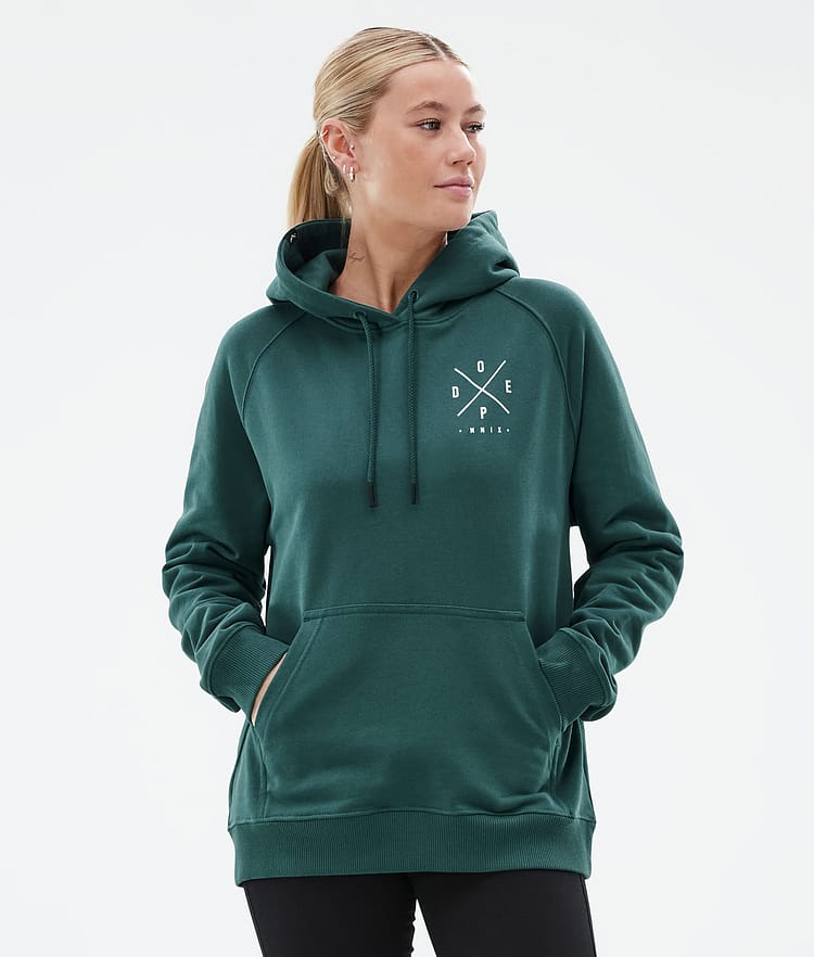 Dope Common W Hoodie Damen 2X-Up Bottle Green, Bild 1 von 7
