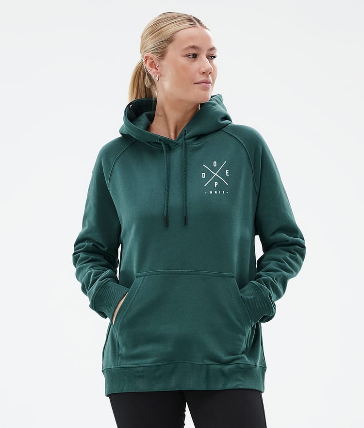 Dope Common W Hoodie Damen 2X-Up Bottle Green