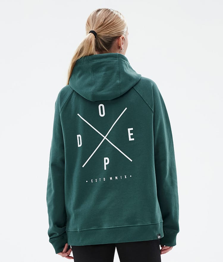 Dope Common W Hoodie Damen 2X-Up Bottle Green