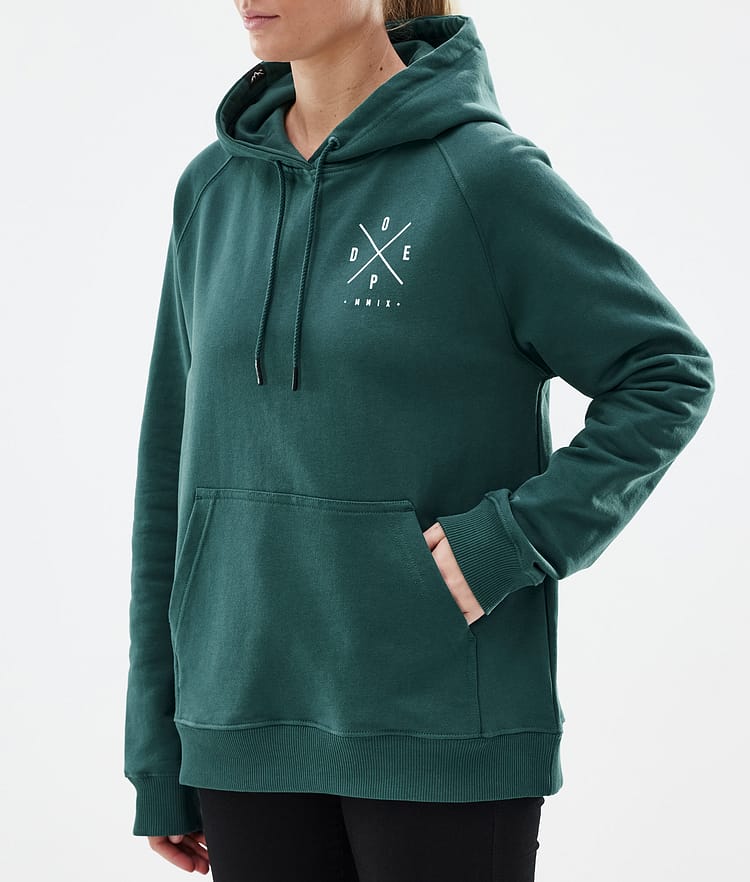 Dope Common W Hoodie Damen 2X-Up Bottle Green