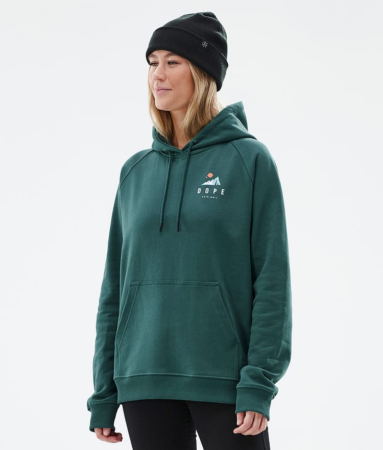 Dope Common W Hoodie Damen Ice Bottle Green