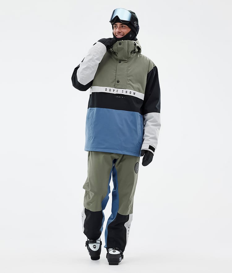 Dope Legacy Track Skijacke Herren Greenish/Light Grey/Black/Blue Steel