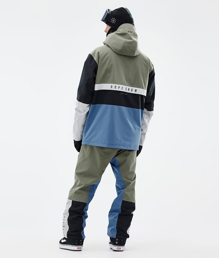 Dope Legacy Track Snowboardjacke Herren Greenish/Light Grey/Black/Blue Steel