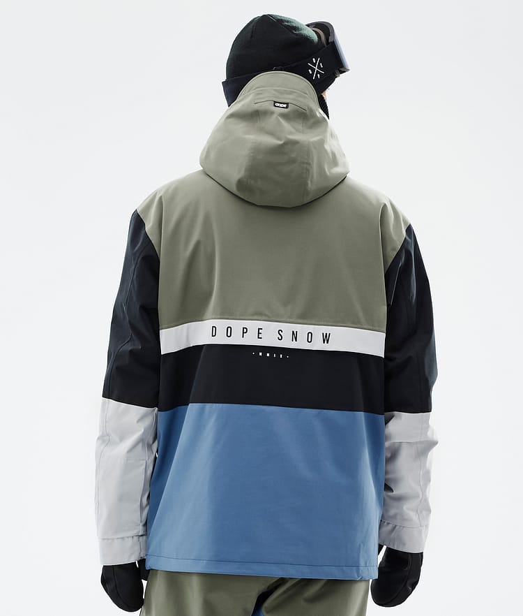 Dope Legacy Track Skijacke Herren Greenish/Light Grey/Black/Blue Steel