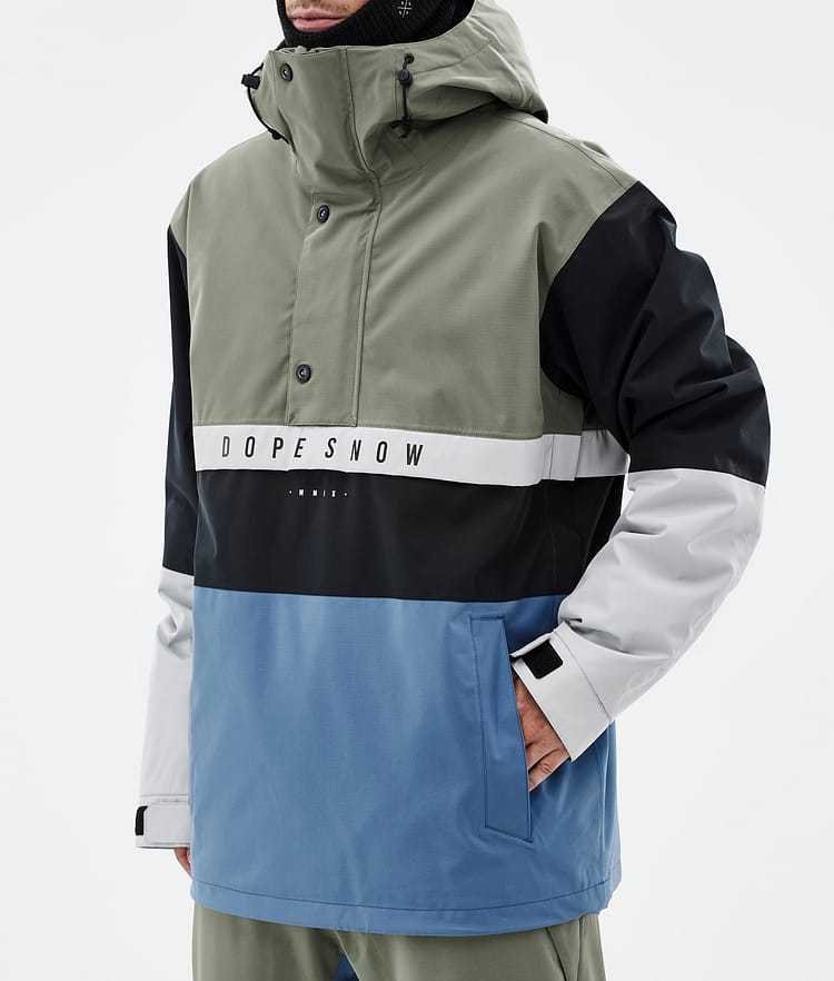 Dope Legacy Track Snowboardjacke Herren Greenish/Light Grey/Black/Blue Steel Renewed, Bild 8 von 8