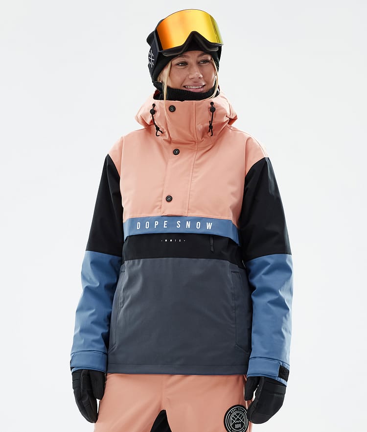Dope Legacy Track W Snowboardjacke Damen Faded Peach/Blue Steel/Black/Metal Blue, Bild 1 von 8