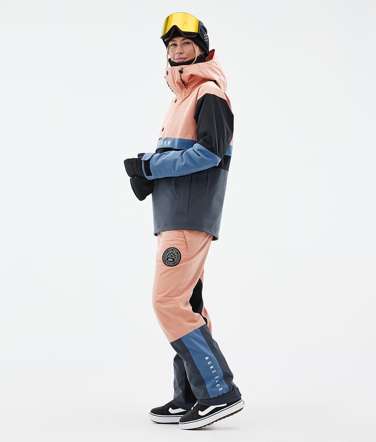 Dope Legacy Track W Snowboardjacke Damen Faded Peach/Blue Steel/Black/Metal Blue