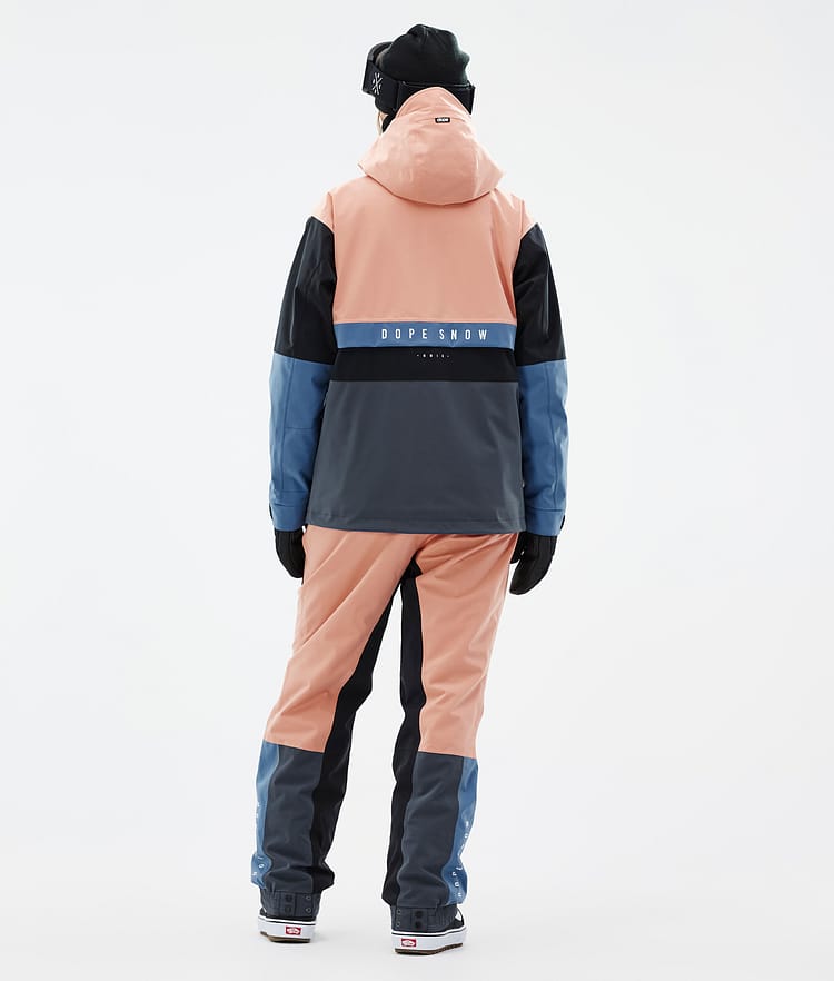 Dope Legacy Track W Snowboardjacke Damen Faded Peach/Blue Steel/Black/Metal Blue, Bild 4 von 8