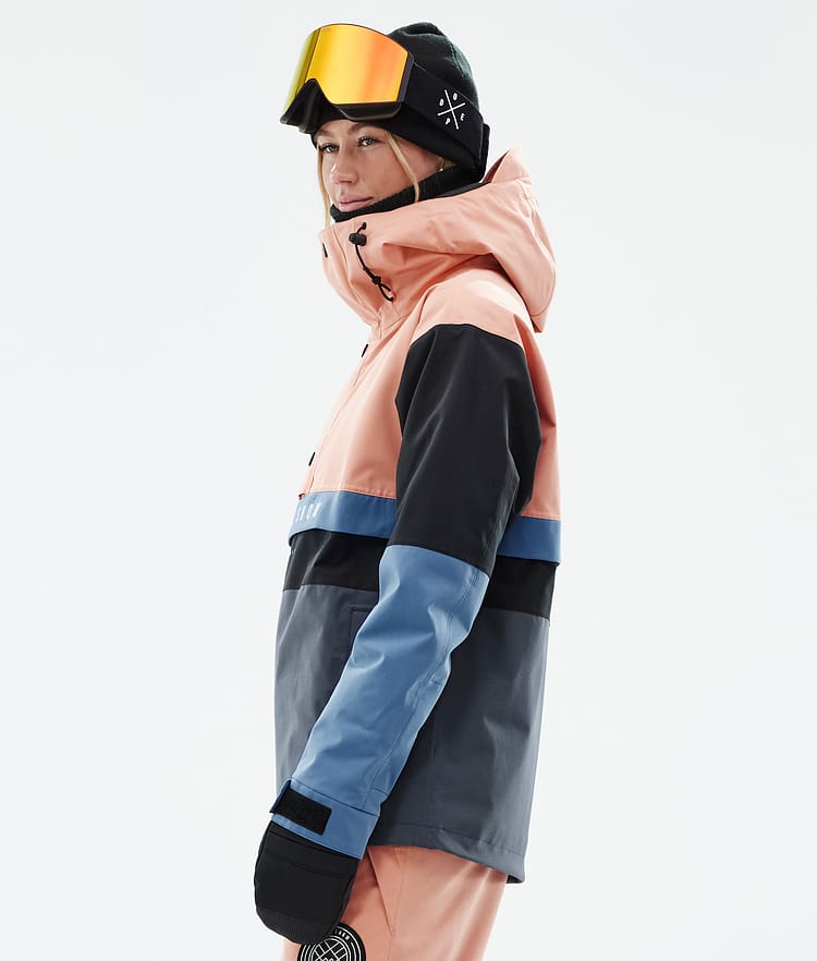 Dope Legacy Track W Snowboardjacke Damen Faded Peach/Blue Steel/Black/Metal Blue