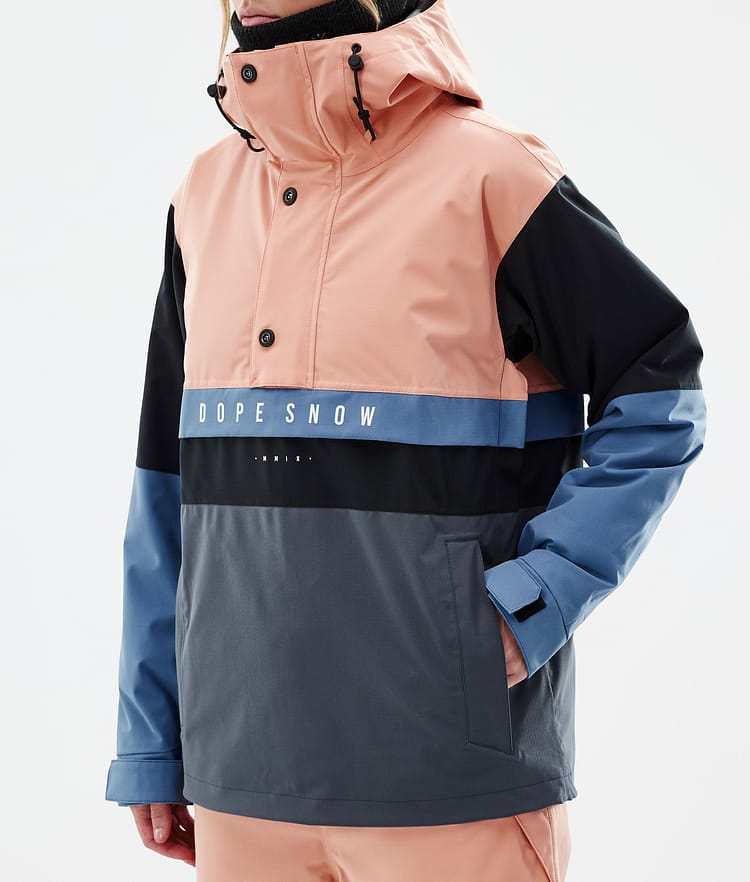 Dope Legacy Track W Snowboardjacke Damen Faded Peach/Blue Steel/Black/Metal Blue