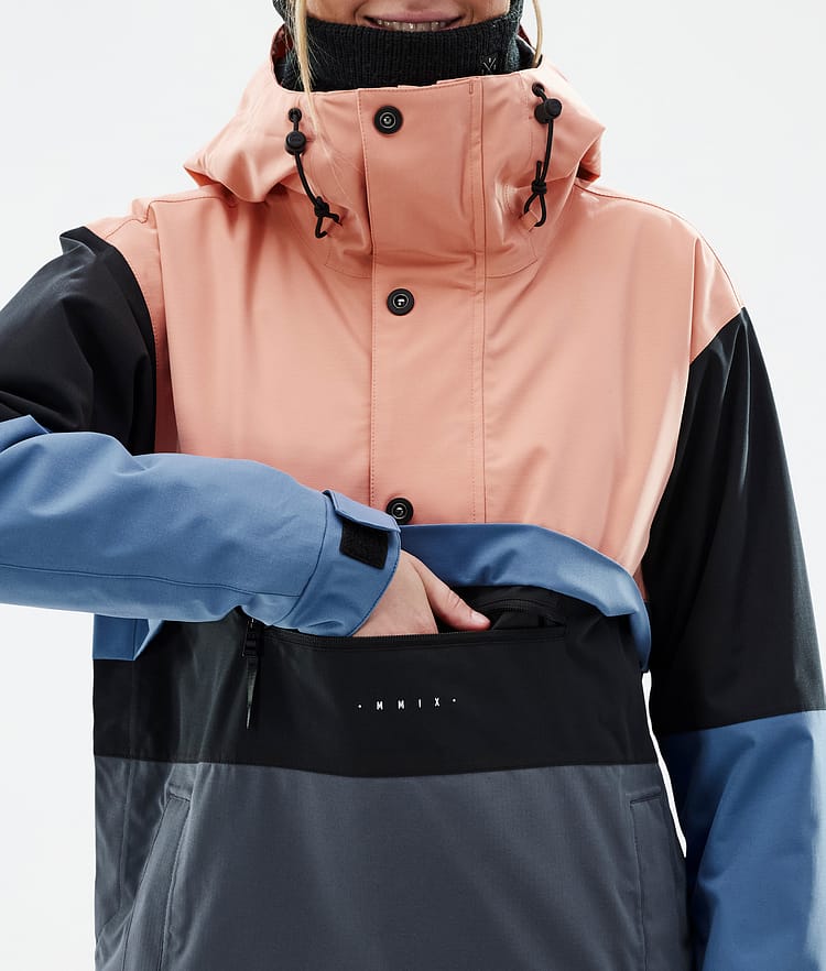 Dope Legacy Track W Snowboardjacke Damen Faded Peach/Blue Steel/Black/Metal Blue