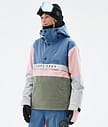 Dope Legacy Track W Snowboardjacke Damen Blue Steel/Light Grey/Soft Pink/Greenish