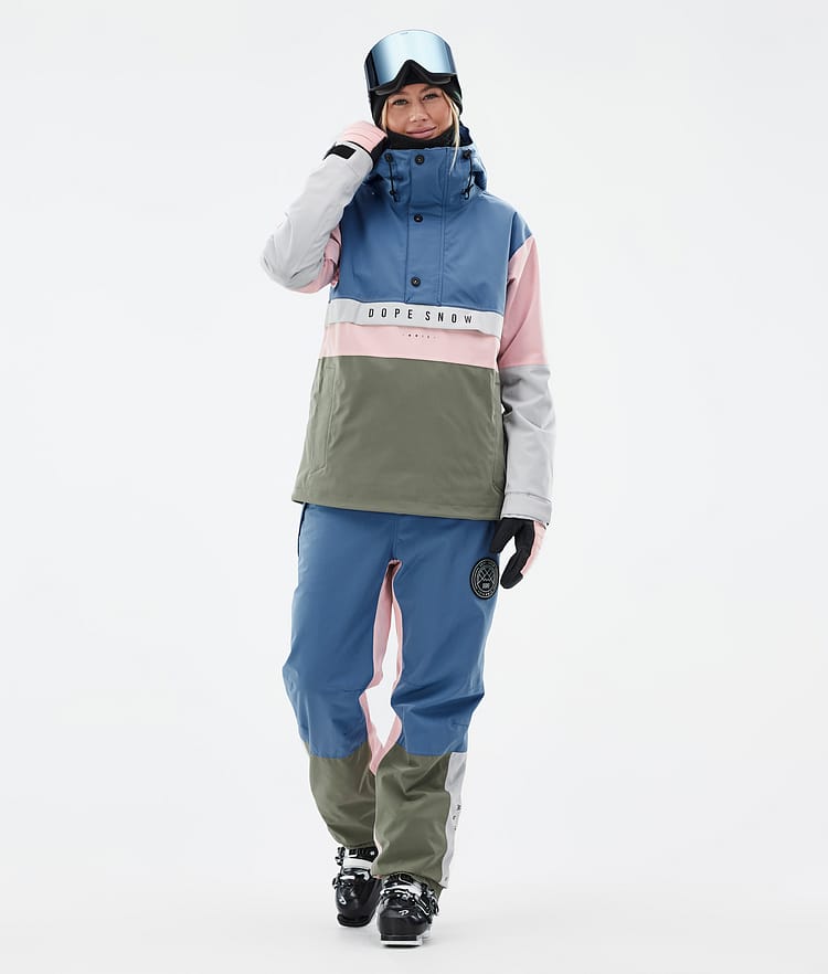 Dope Legacy Track W Skijacke Damen Blue Steel/Light Grey/Soft Pink/Greenish, Bild 2 von 8