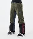 Dope Blizzard Track Snowboardhose Herren OIive Green/Burgundy/Metal Blue/Black
