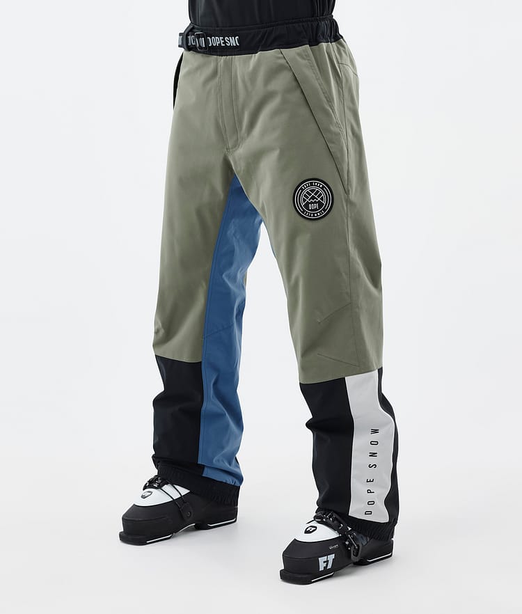 Dope Blizzard Track Skihose Herren Greenish/Light Grey/Black/Blue Steel