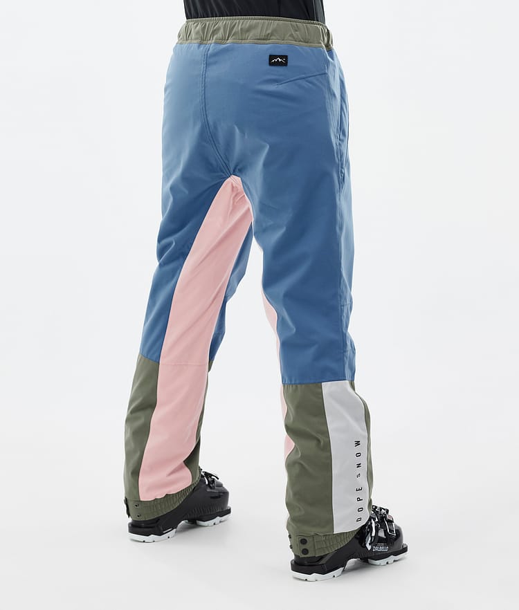 Dope Blizzard Track W Skihose Damen Blue Steel/Light Grey/Soft Pink/Greenish