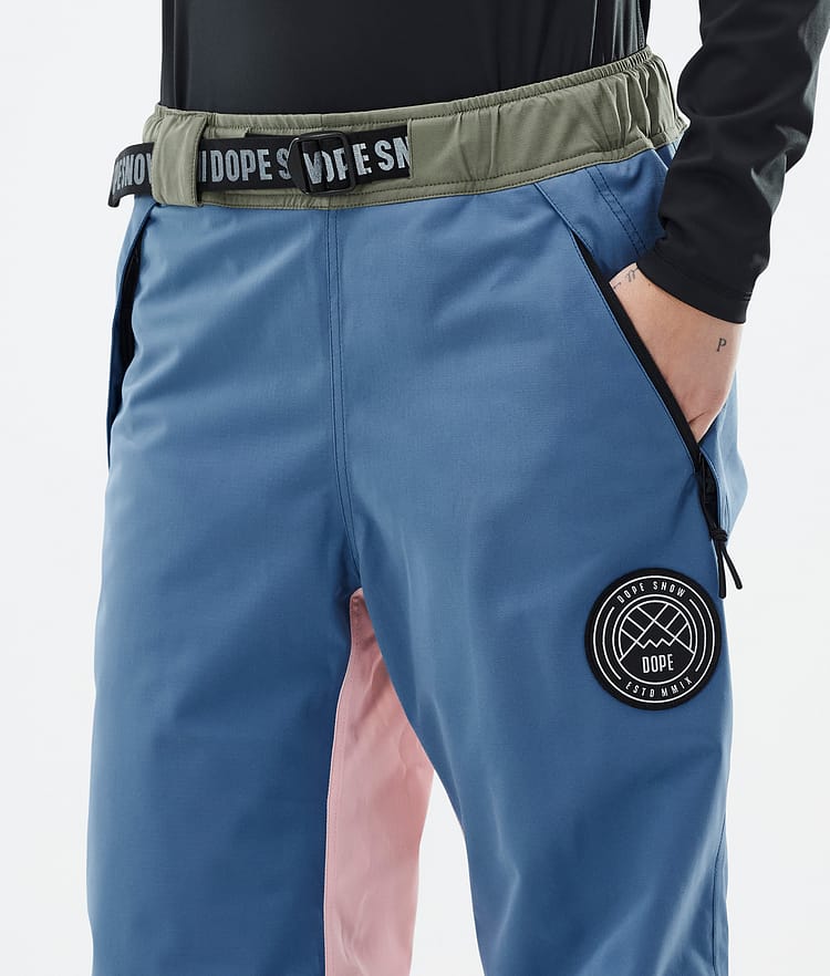 Dope Blizzard Track W Skihose Damen Blue Steel/Light Grey/Soft Pink/Greenish