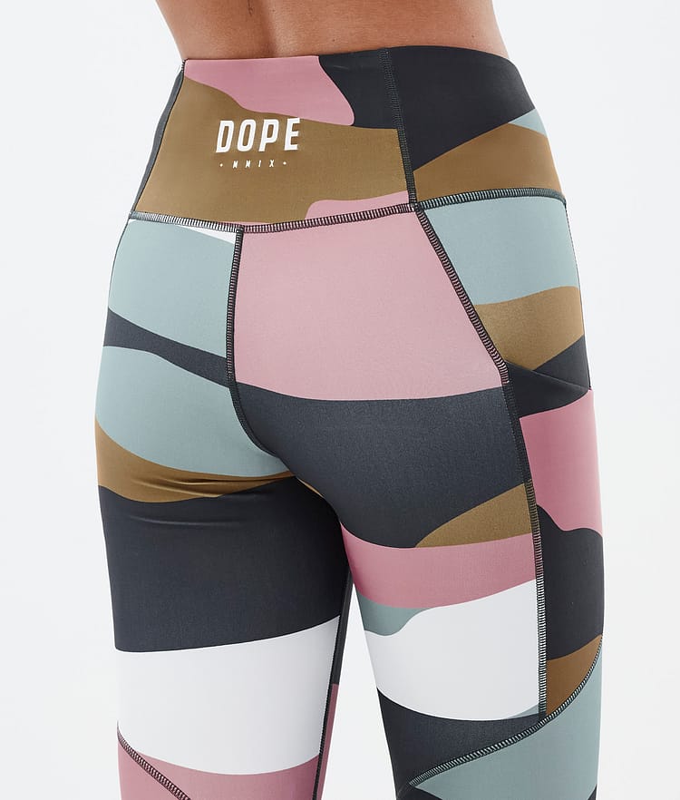 Dope Lofty Tech Leggings Damen Shards Gold Muted Pink