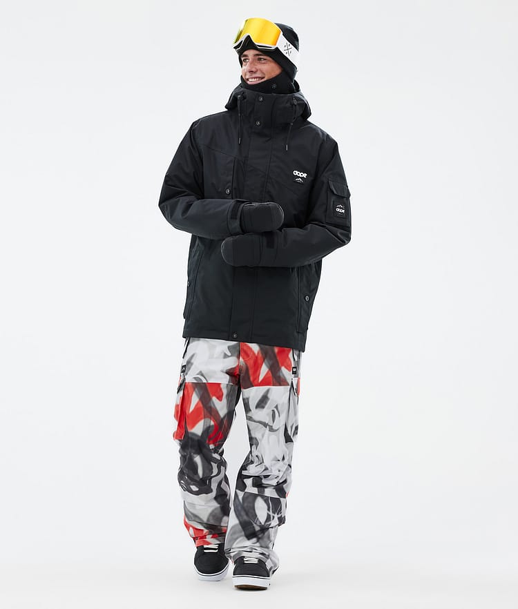 Dope Iconic Snowboardhose Herren Spray Black Red Renewed, Bild 2 von 7