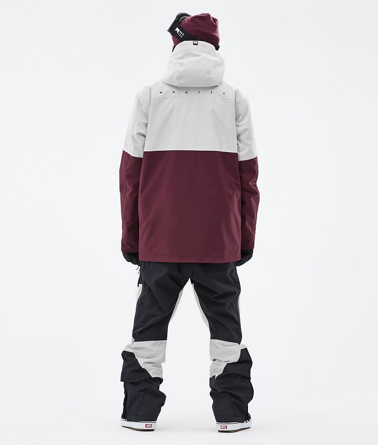 Montec Doom Snowboardjacke Herren Light Grey/Black/Burgundy Renewed, Bild 5 von 11