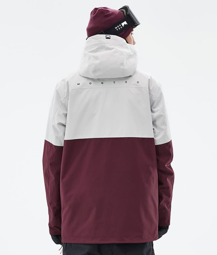 Montec Doom Snowboardjacke Herren Light Grey/Black/Burgundy Renewed, Bild 7 von 11