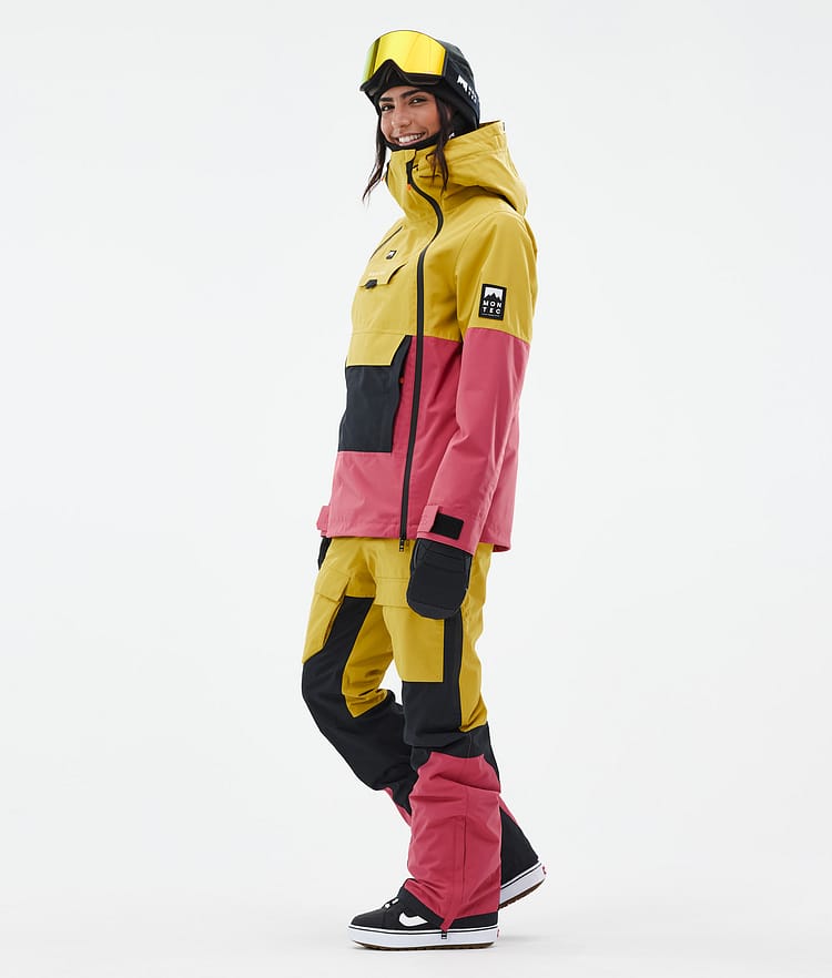 Montec Doom W Snowboardjacke Damen Yellow/Black/Light Red, Bild 3 von 10