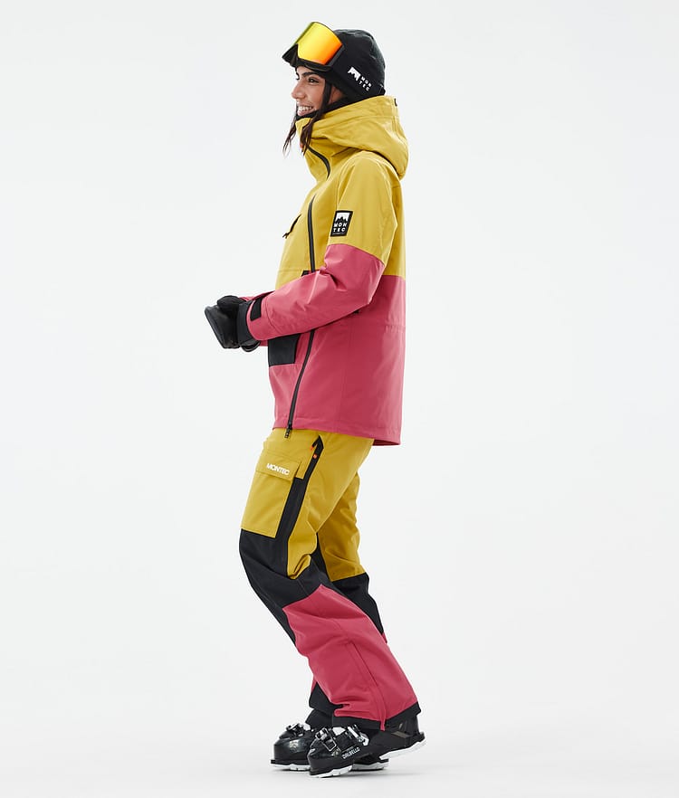 Montec Doom W Skijacke Damen Yellow/Black/Light Red, Bild 3 von 10