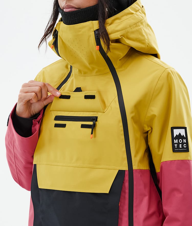 Montec Doom W Snowboardjacke Damen Yellow/Black/Light Red, Bild 9 von 10