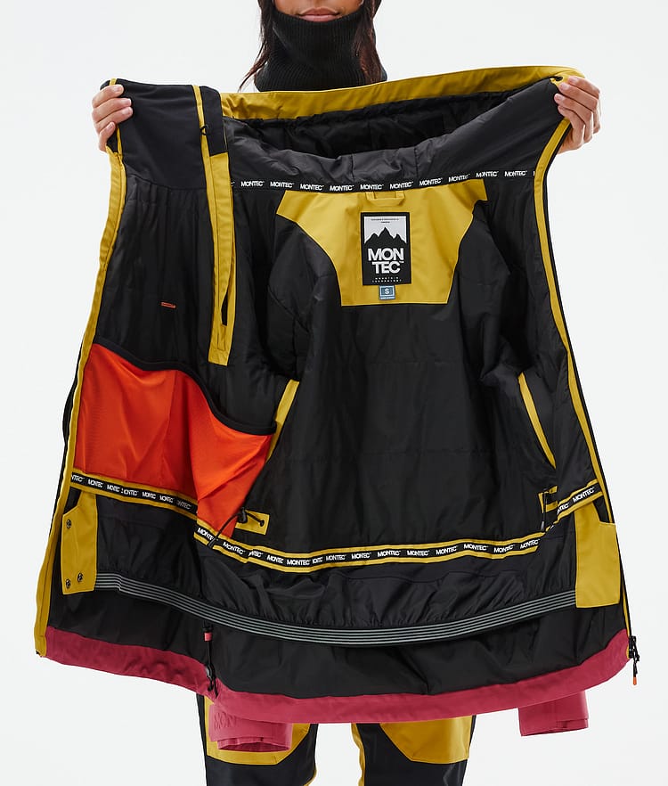 Montec Doom W Snowboardjacke Damen Yellow/Black/Light Red, Bild 10 von 10