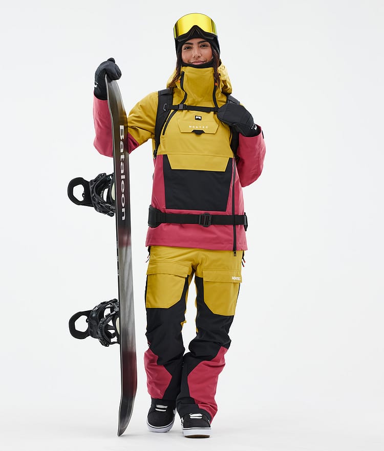 Montec Fawk W Snowboardhose Damen Yellow/Black/Light Red Renewed, Bild 2 von 7