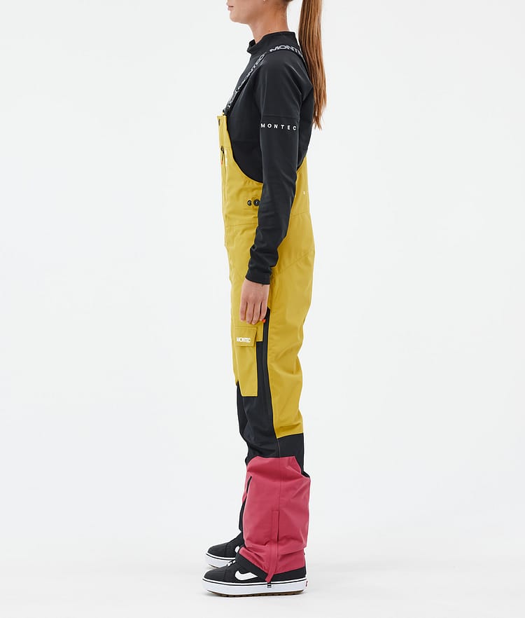 Montec Fawk W Snowboardhose Damen Yellow/Black/Light Red Renewed, Bild 3 von 7