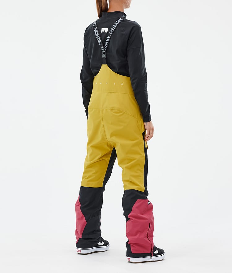 Montec Fawk W Snowboardhose Damen Yellow/Black/Light Red Renewed, Bild 4 von 7