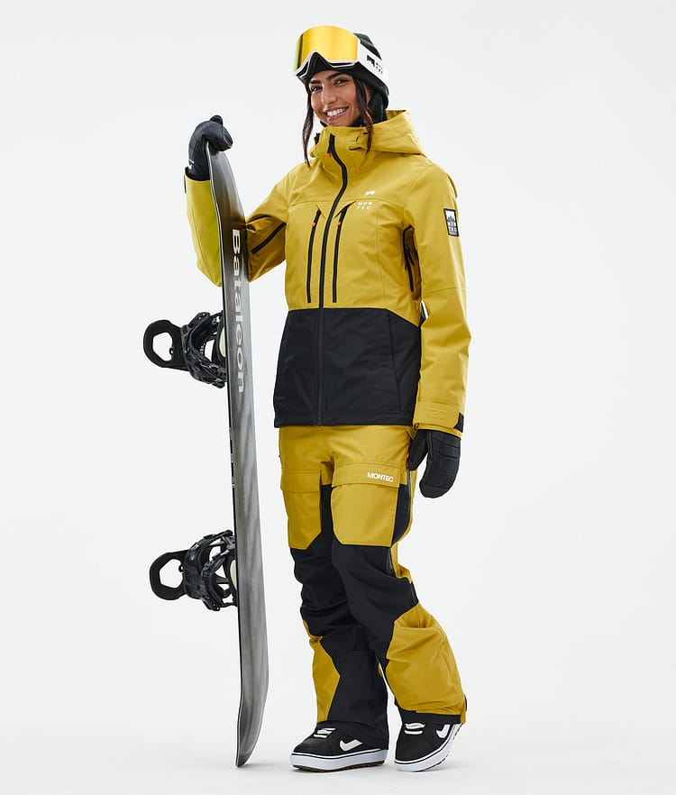 Montec Moss W Snowboardjacke Damen Yellow/Black Renewed, Bild 3 von 10