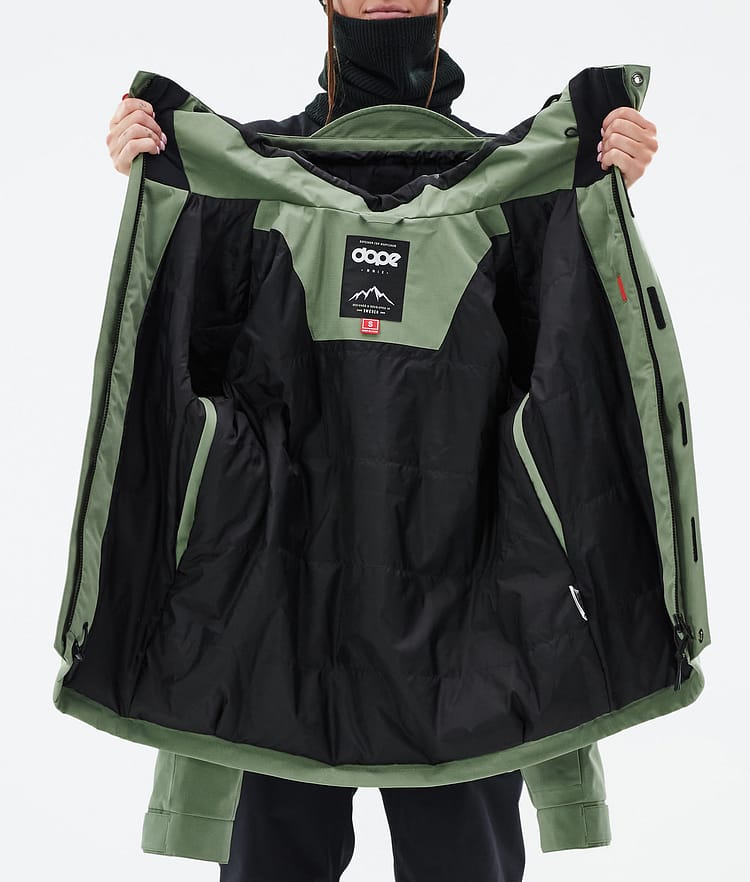 Dope Blizzard W Full Zip 24 Snowboardjacke Damen Moss Green, Bild 9 von 9