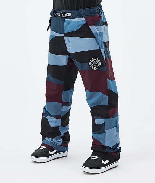 Dope Blizzard 2024 Snowboardhose Herren Shards Burgundy Blue