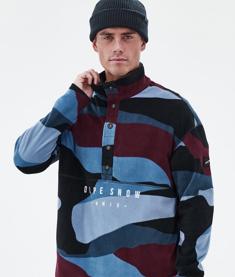Dope Comfy Fleecepullover Herren Shards Burgundy Blue Renewed, Bild 2 von 6