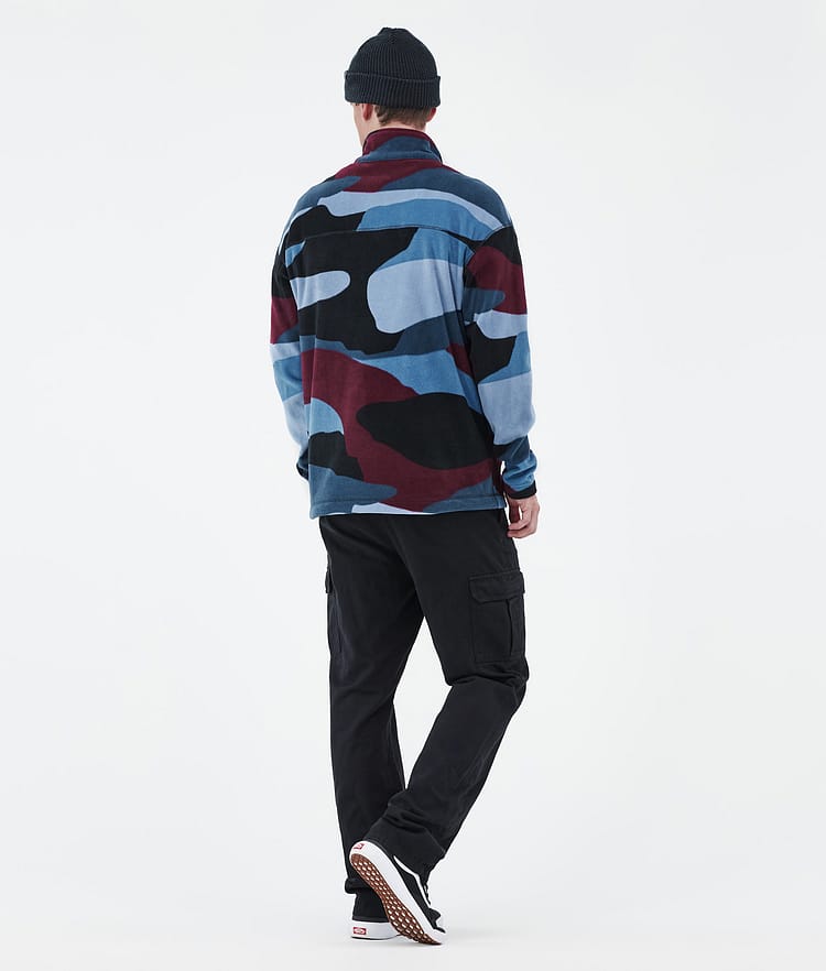 Dope Comfy Fleecepullover Herren Shards Burgundy Blue Renewed, Bild 4 von 6