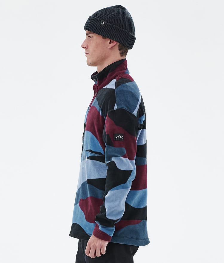Dope Comfy Fleecepullover Herren Shards Burgundy Blue Renewed, Bild 5 von 6