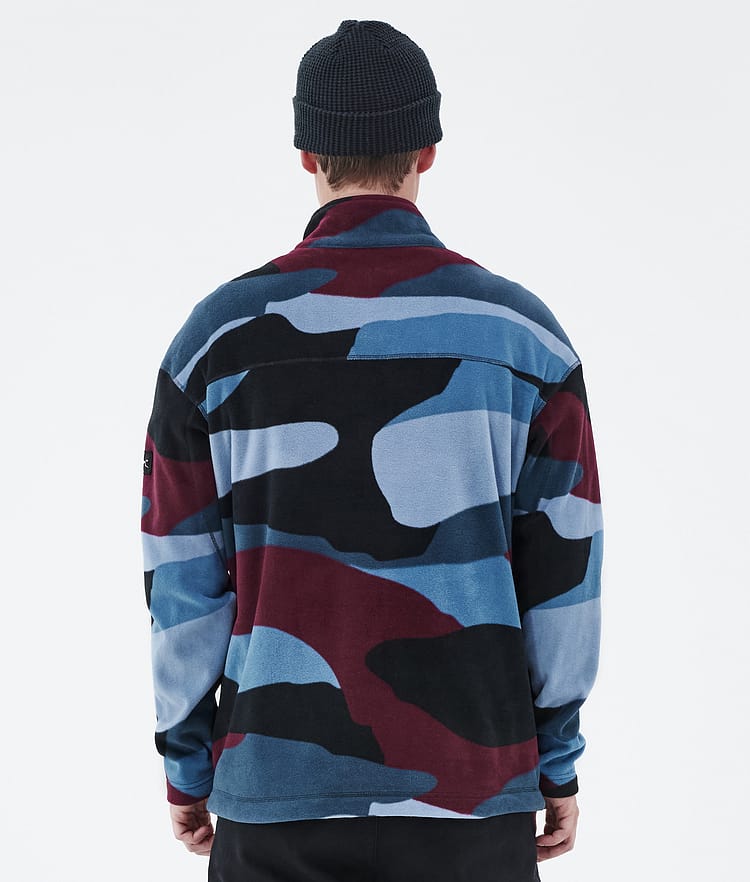 Dope Comfy Fleecepullover Herren Shards Burgundy Blue Renewed, Bild 6 von 6
