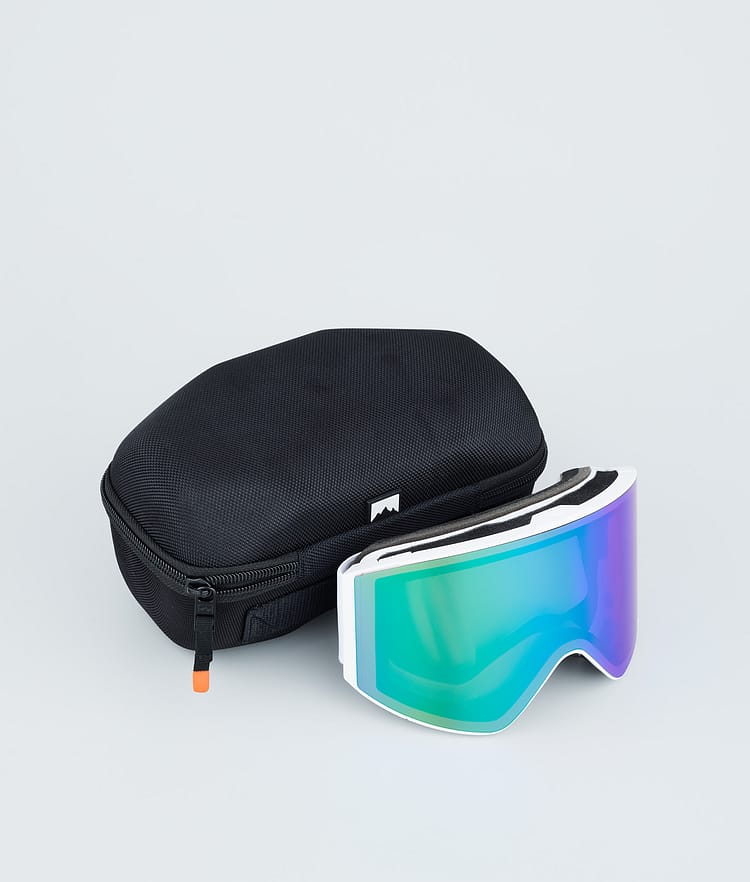 Montec Scope Skibrille White W/Tourmaline Green Mirror, Bild 4 von 6